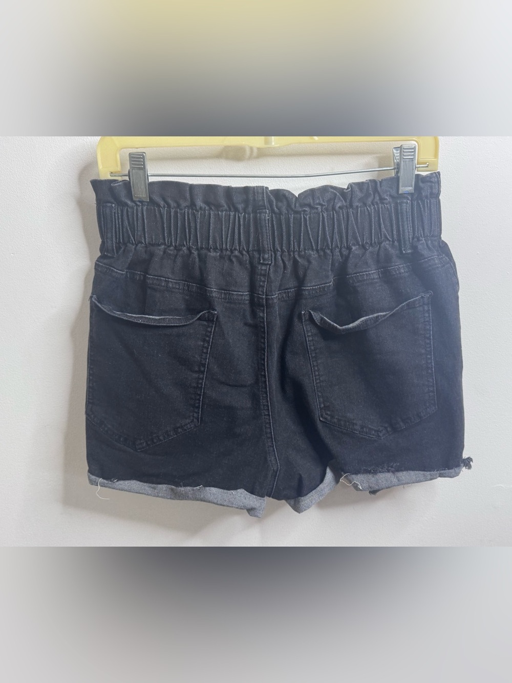 SHEIN Black High-Waist Emo Punk Goth Distressed Denim Shorts - Picture 2 of 3